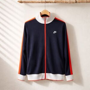 Nike Sportswear Vintage Jacket XXL Black w/red & white Trim Full Zip